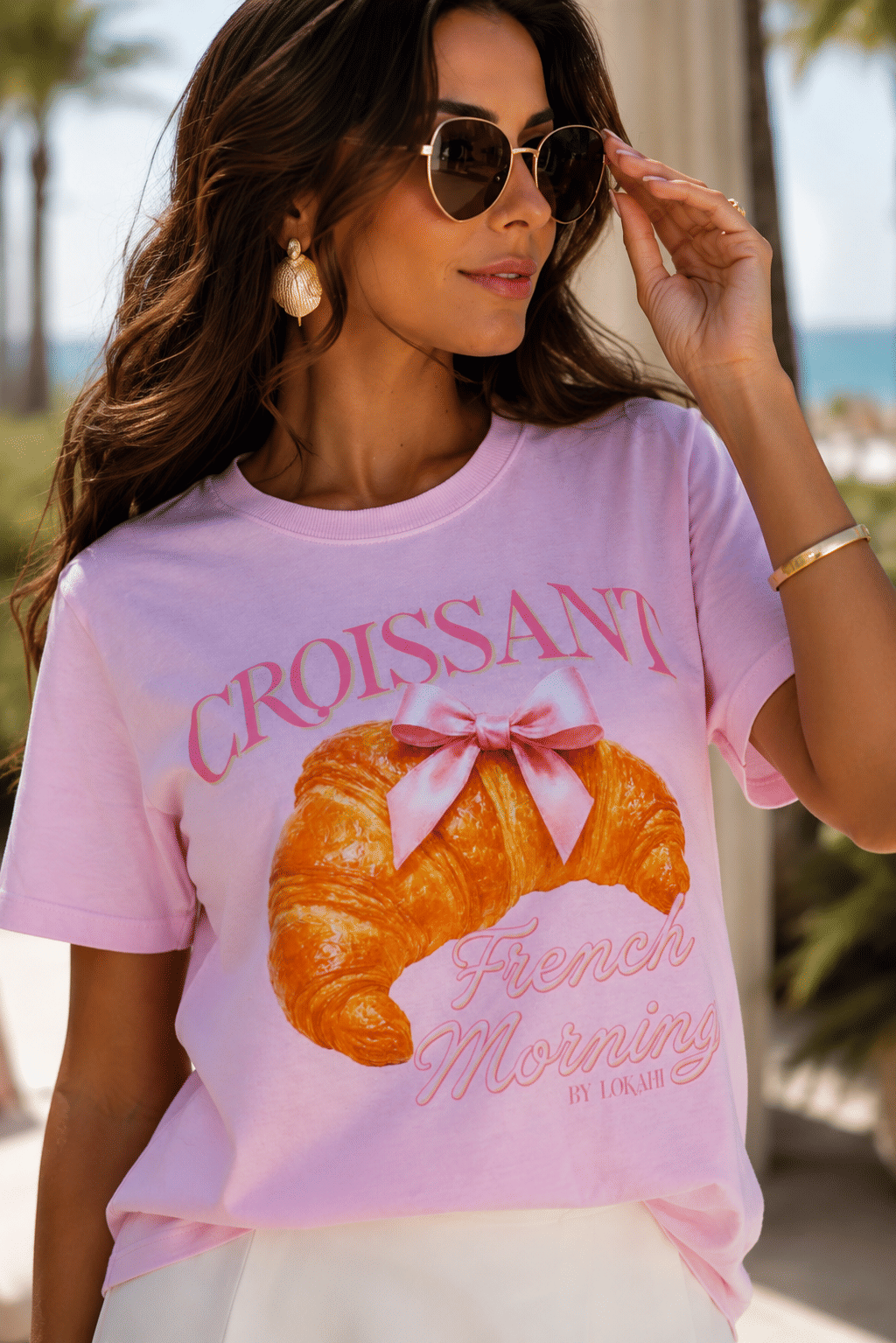 T-SHIRT ESTONADA CROISSANT - ROSA T-SHIRT ESTONADA CROISSANT - ROSA