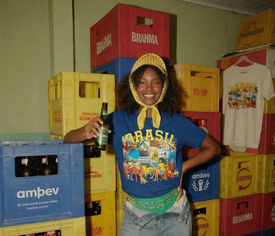 T-SHIRT OVERSIZED ESTONADA BRASILCORE -  AZUL