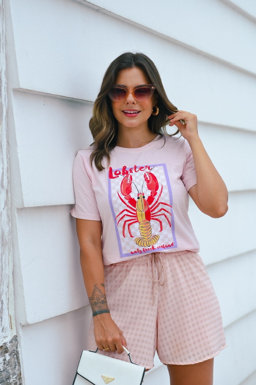 T-SHIRT ESTONADA LOBSTER - ROSA CANDY T-SHIRT ESTONADA LOBSTER - ROSA CANDY
