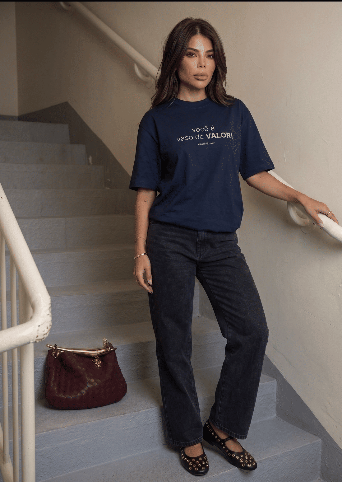 T-SHIRT VASO DE VALOR - MARINHO T-SHIRT VASO DE VALOR - MARINHO