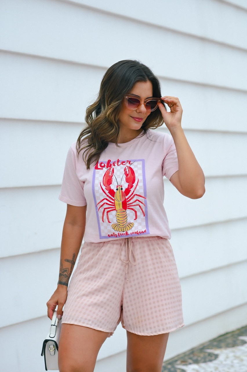 T-SHIRT ESTONADA LOBSTER - ROSA CANDY T-SHIRT ESTONADA LOBSTER - ROSA CANDY