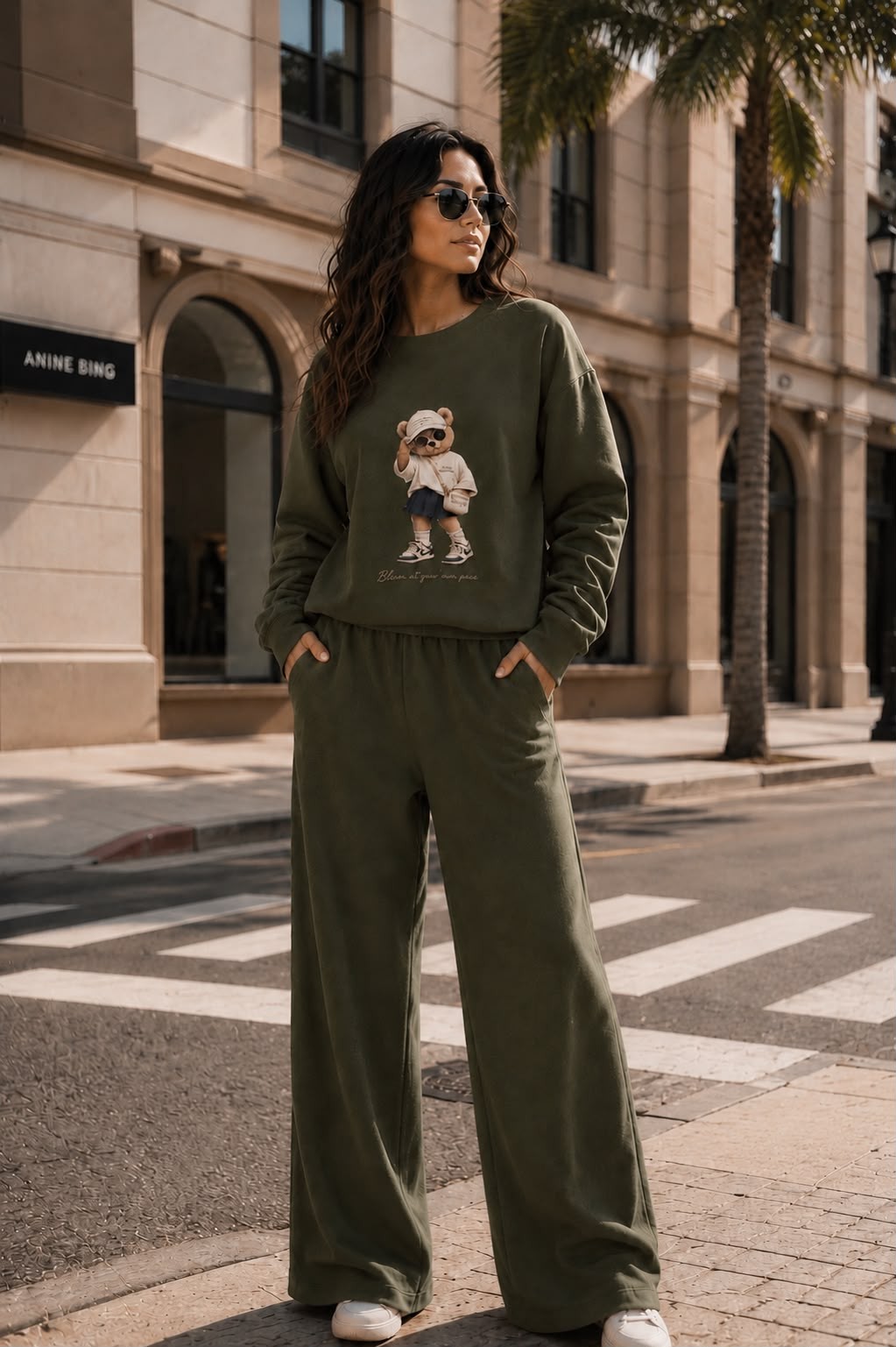 CONJUNTO MOLETOM BLOOM - VERDE MILITAR CONJUNTO MOLETOM BLOOM - VERDE MILITAR