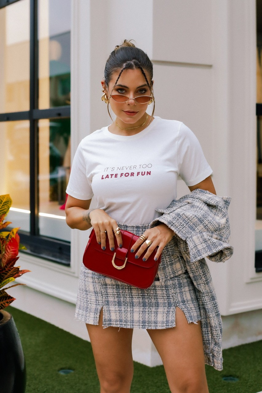 T-SHIRT LATE FOR FUN - OFF WHITE T-SHIRT LATE FOR FUN - OFF WHITE