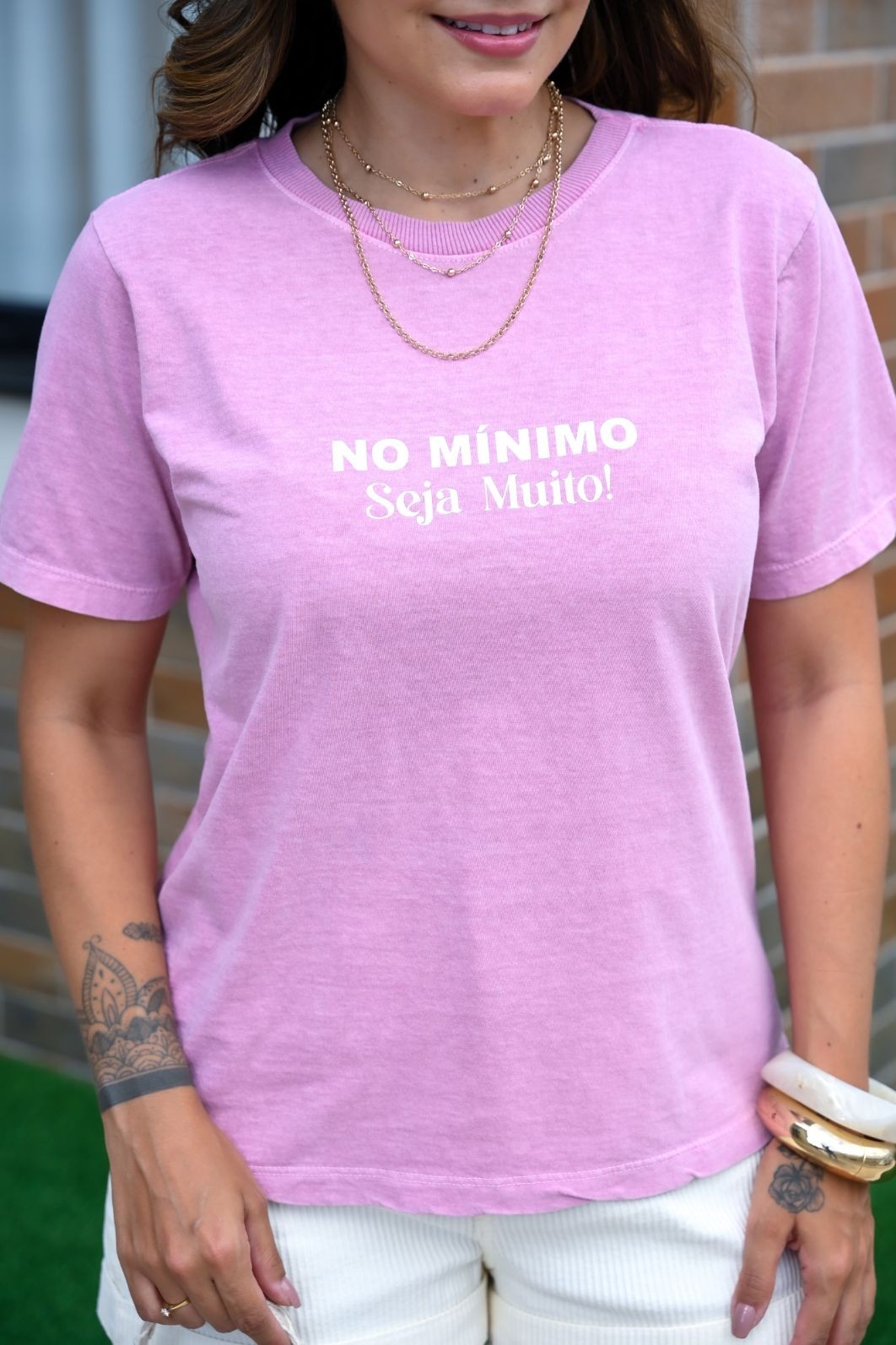 T-SHIRT ESTONADA SEJA MUITO - ROSA VINTAGE T-SHIRT ESTONADA SEJA MUITO - ROSA VINTAGE