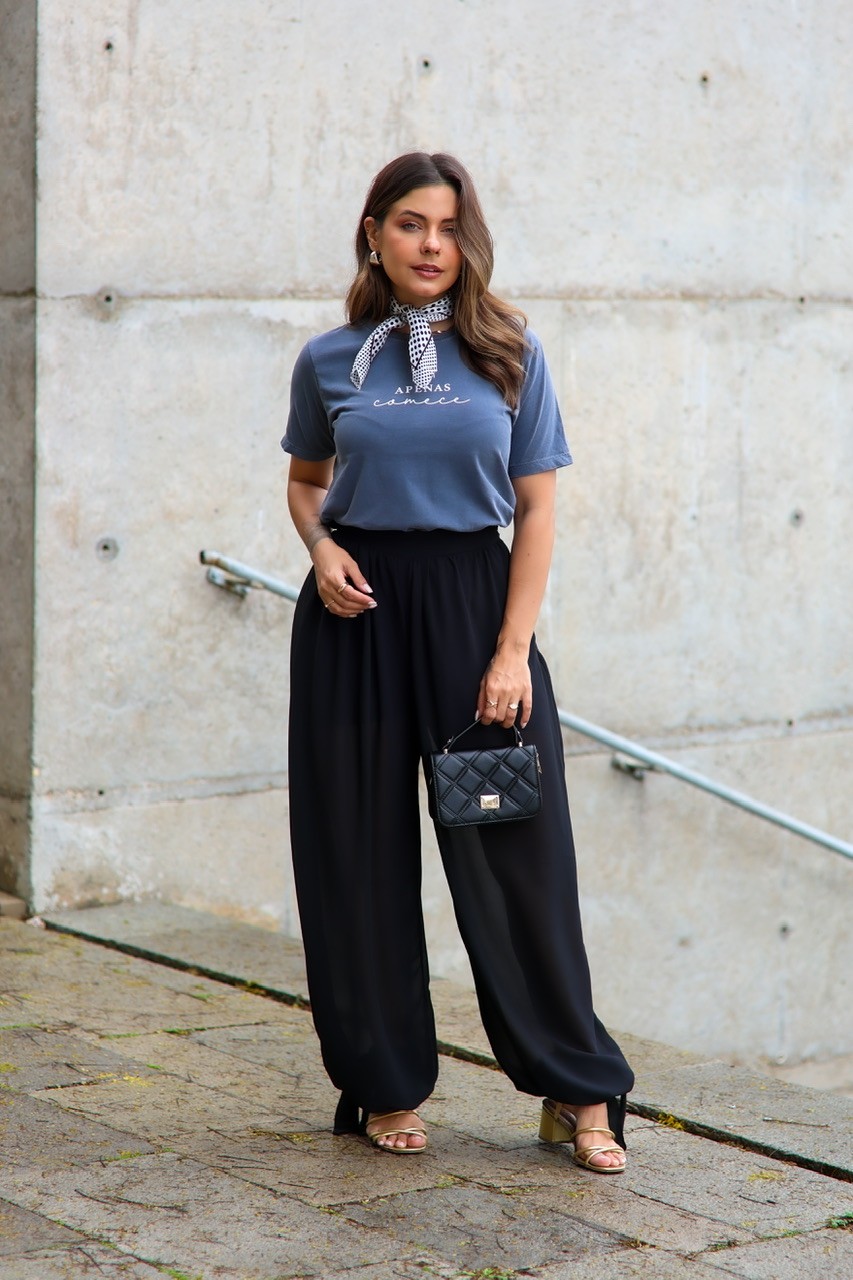 T-SHIRT ESTONADA APENAS COMECE - MARINHO