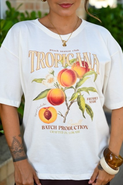 T-SHIRT  OVERSIZED PEACH - OFF WHITE