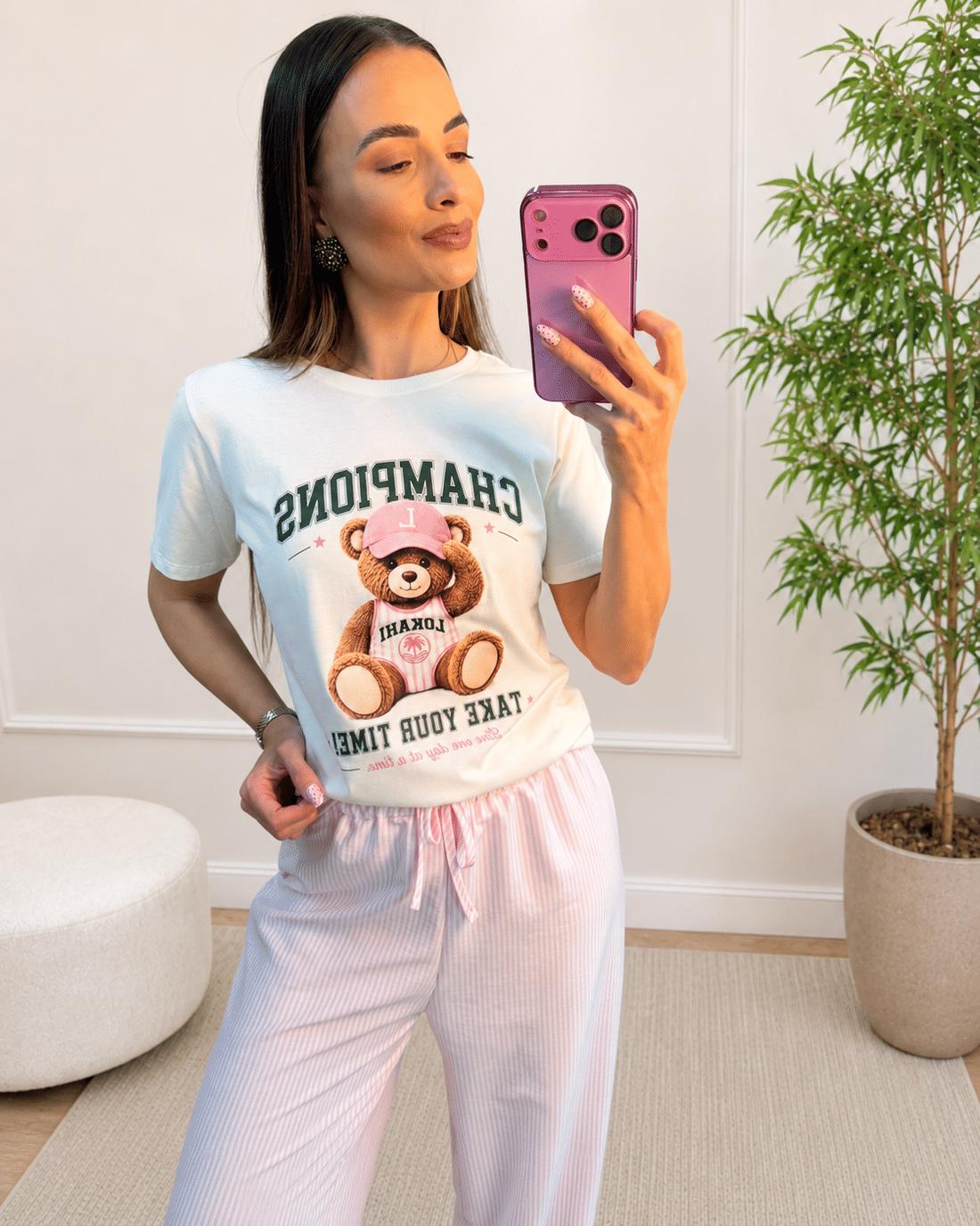 T-SHIRT CHAMPIONS - OFF WHITE T-SHIRT CHAMPIONS - OFF WHITE