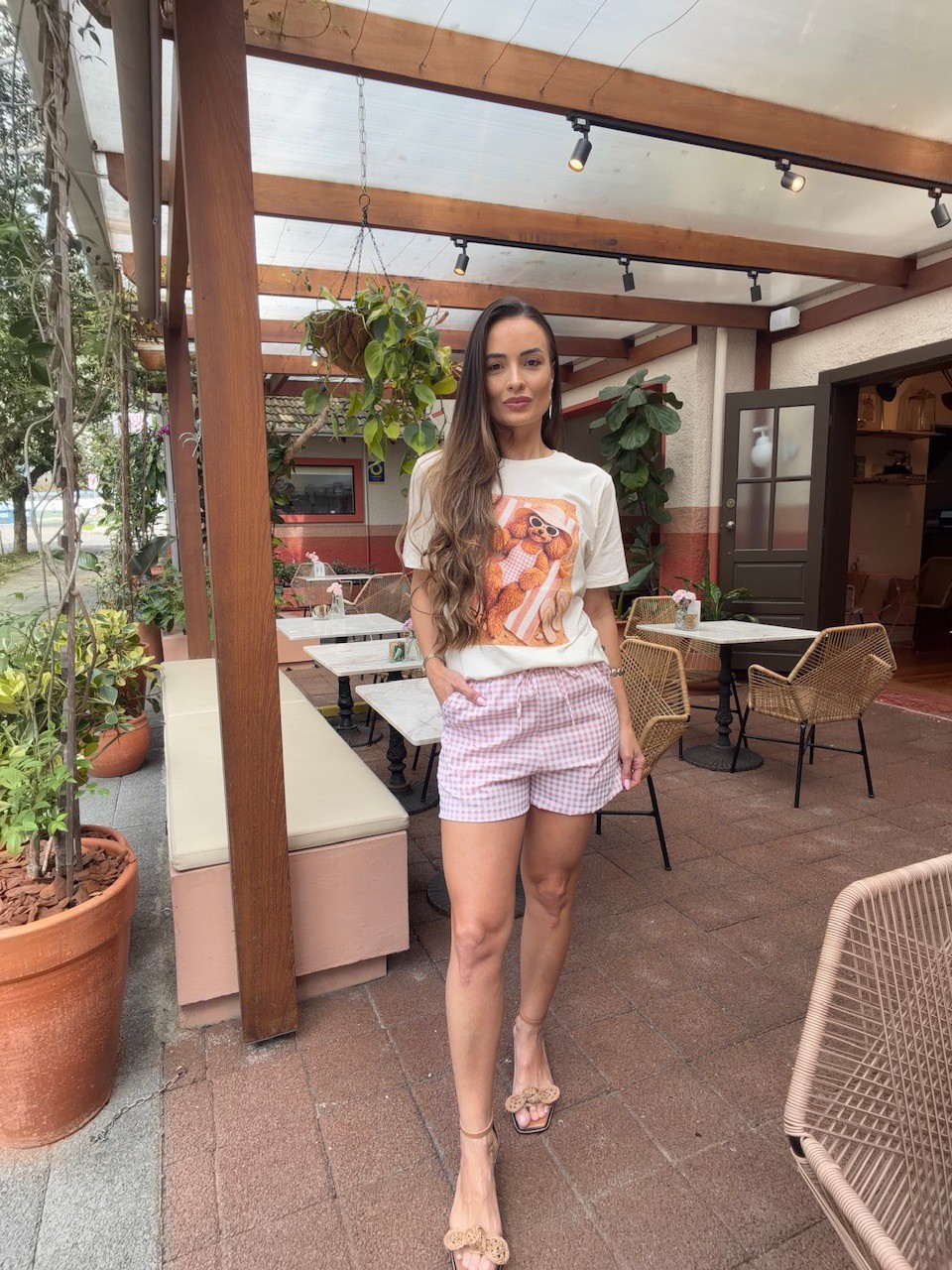 SHORTS VICHY - ROSE