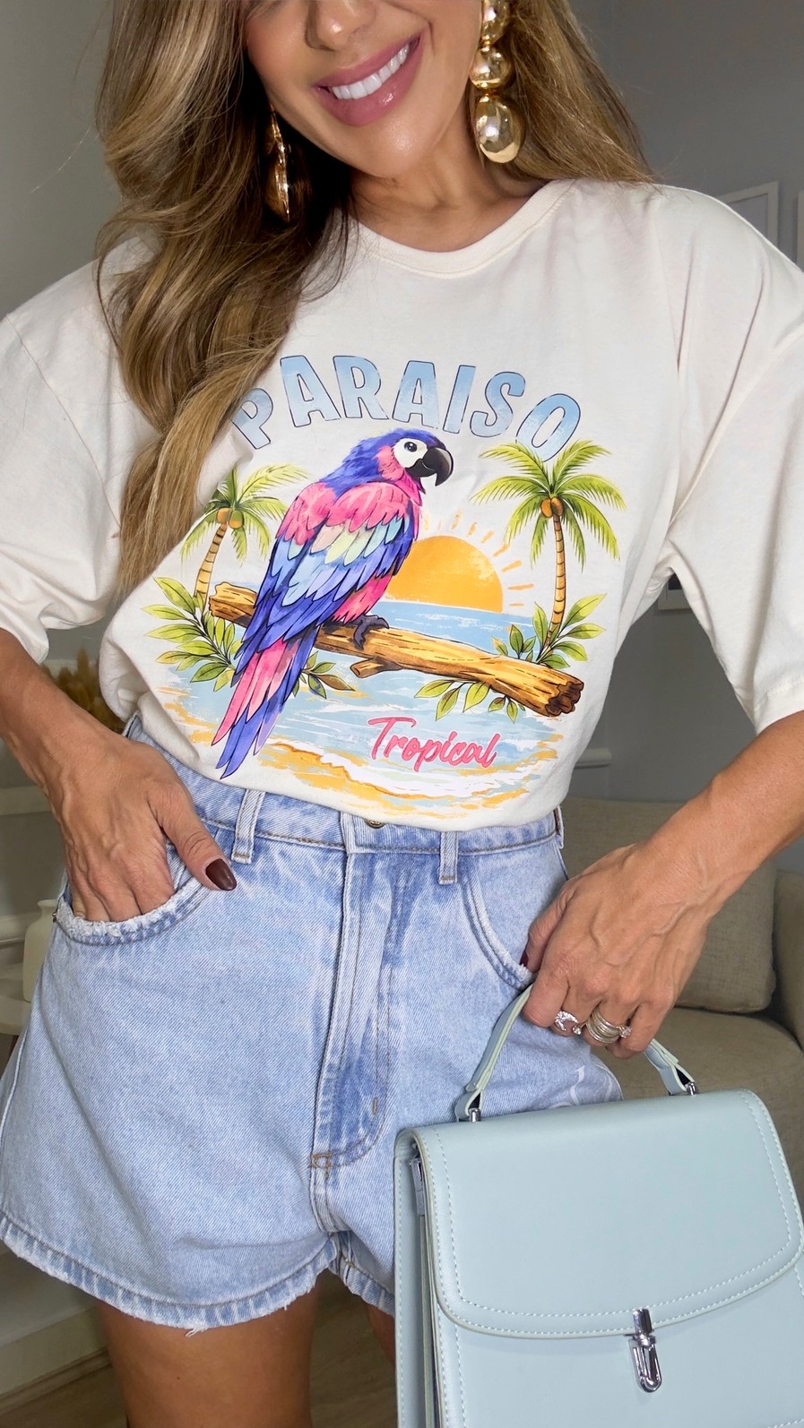 T-SHIRT OVERSIZED PARAISO - OFF-WHITE T-SHIRT OVERSIZED PARAISO - OFF-WHITE