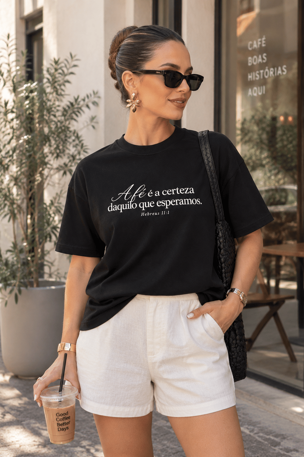 T-SHIRT HEBREUS 11:1 - PRETO T-SHIRT HEBREUS 11:1 - PRETO