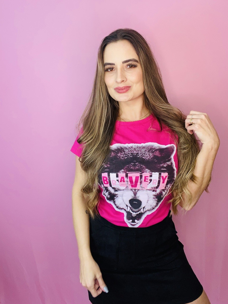 T-SHIRT BRAVERY - PINK T-SHIRT BRAVERY - PINK