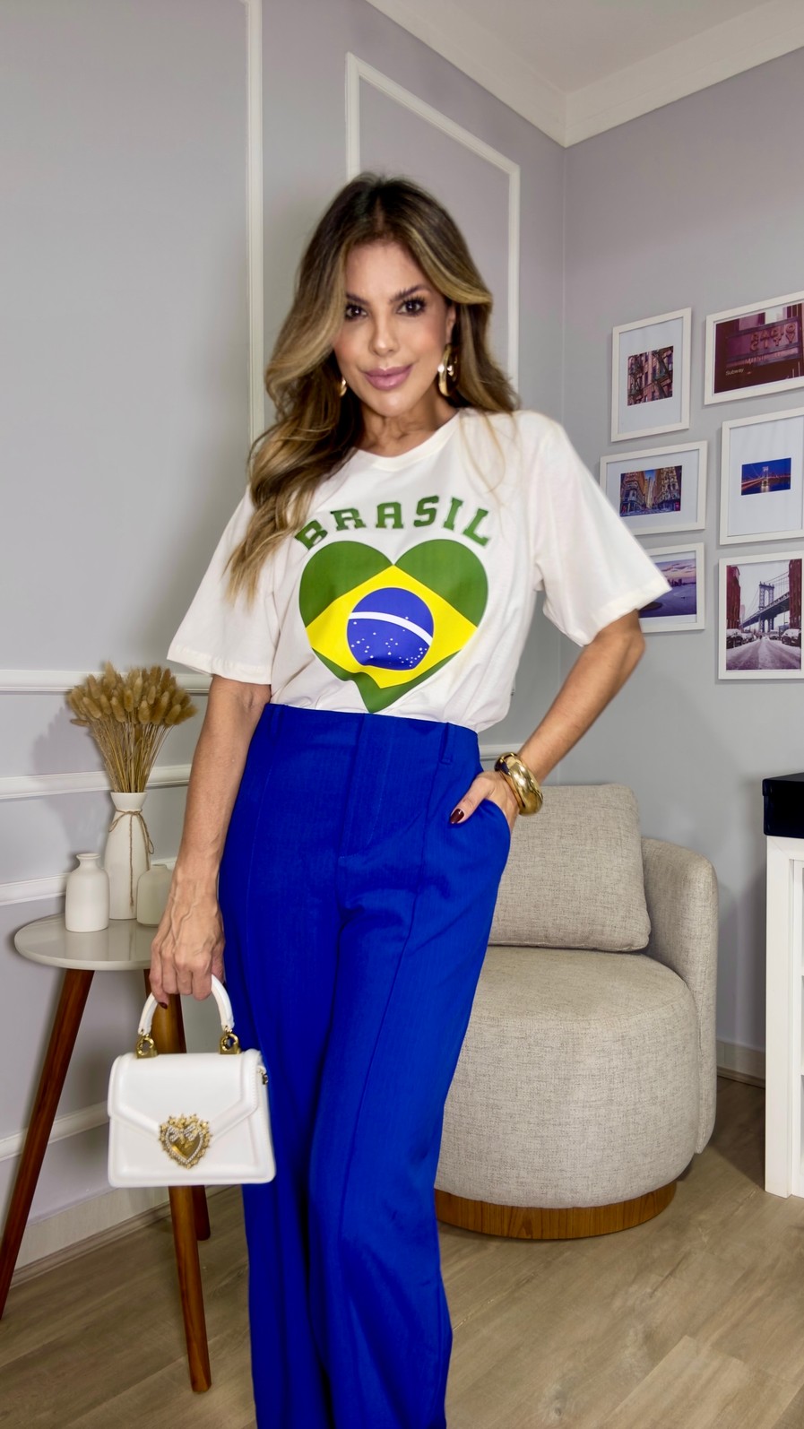 T-SHIRT CORAÇÃO BRASIL - OFF WHITE T-SHIRT CORAÇÃO BRASIL - OFF WHITE