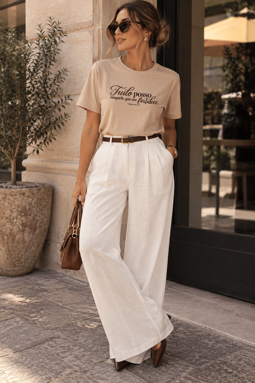 T-SHIRT ESTONADA FILIPENSES 4:13 - AREIA T-SHIRT ESTONADA FILIPENSES 4:13 - AREIA