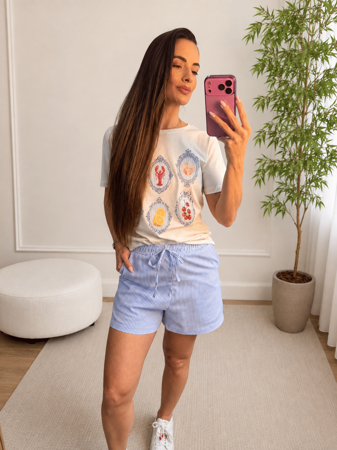 SHORT STRIPE - AZUL
