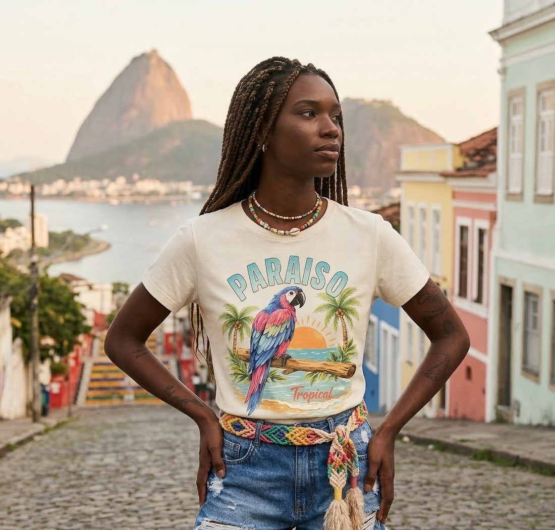 T-SHIRT OVERSIZED PARAISO - OFF-WHITE