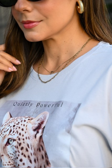 T-SHIRT ESTONADA OVERSIZED POWERFUL - GELO