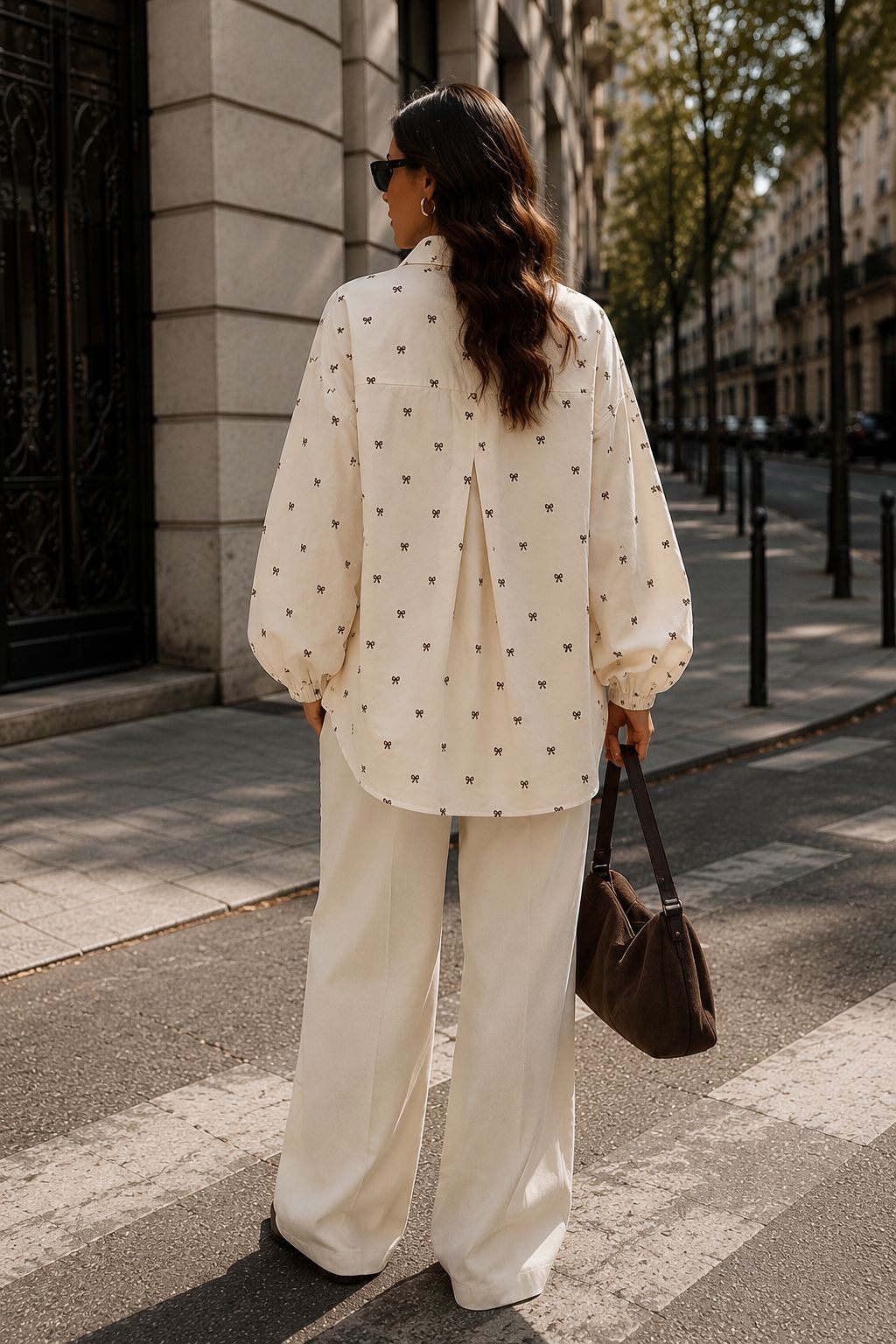CAMISA OVERSIZED LAÇO - BAUNILHA