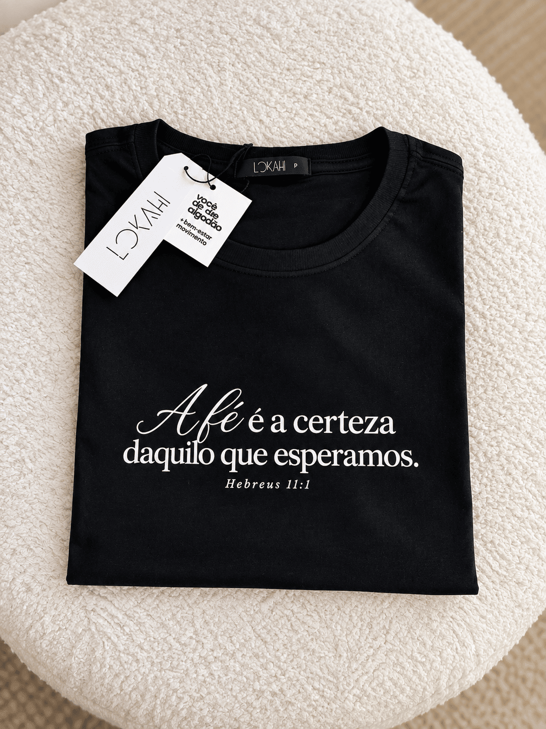 T-SHIRT HEBREUS 11:1 - PRETO T-SHIRT HEBREUS 11:1 - PRETO