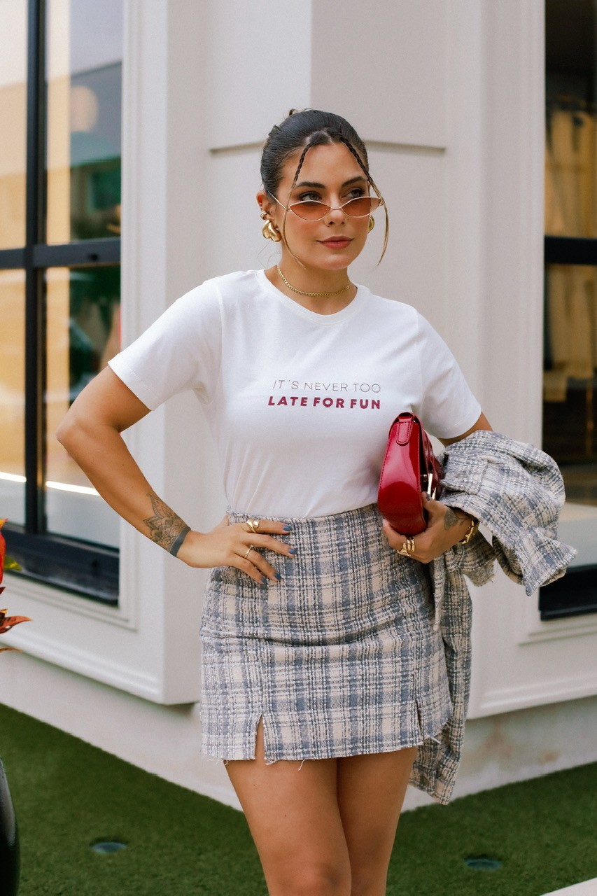 T-SHIRT LATE FOR FUN - OFF WHITE T-SHIRT LATE FOR FUN - OFF WHITE