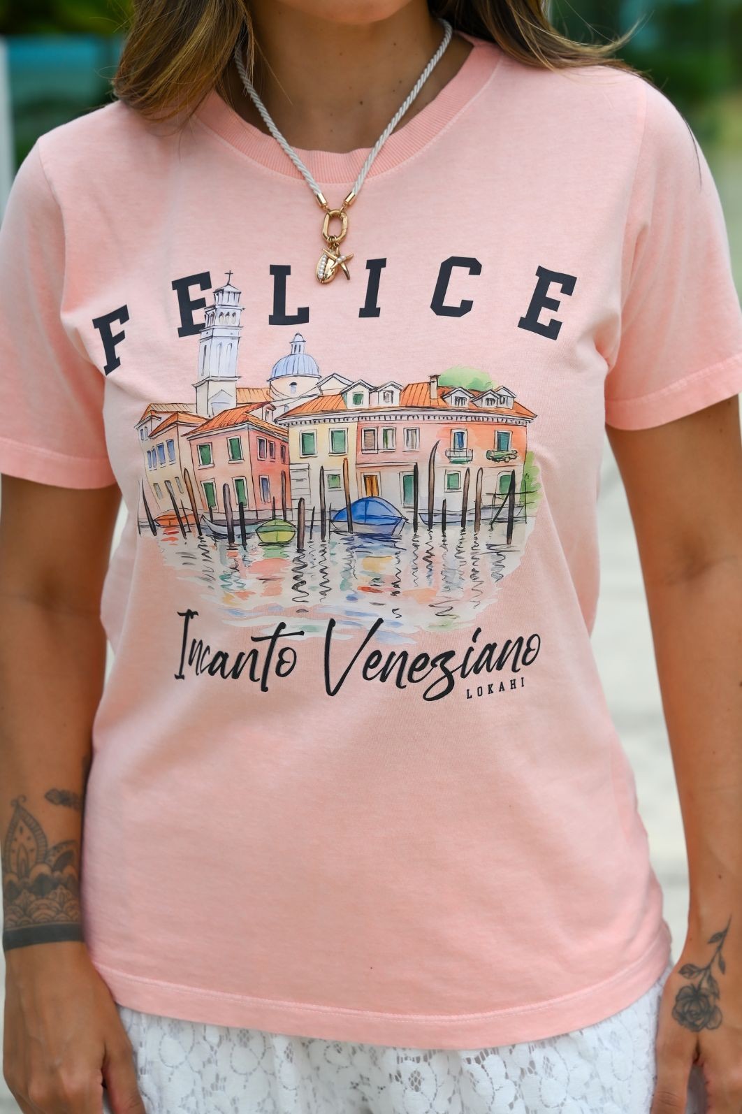 T-SHIRT ESTONADA FELICE - SALMÃO T-SHIRT ESTONADA FELICE - SALMÃO