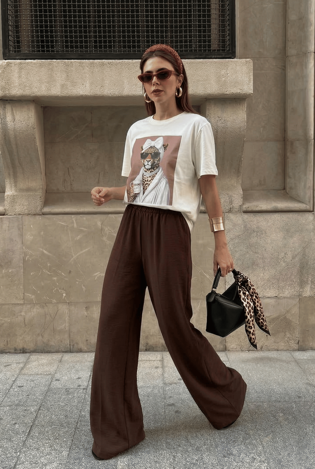 CALÇA PANTALONA BIA - MARROM CALÇA PANTALONA BIA - MARROM