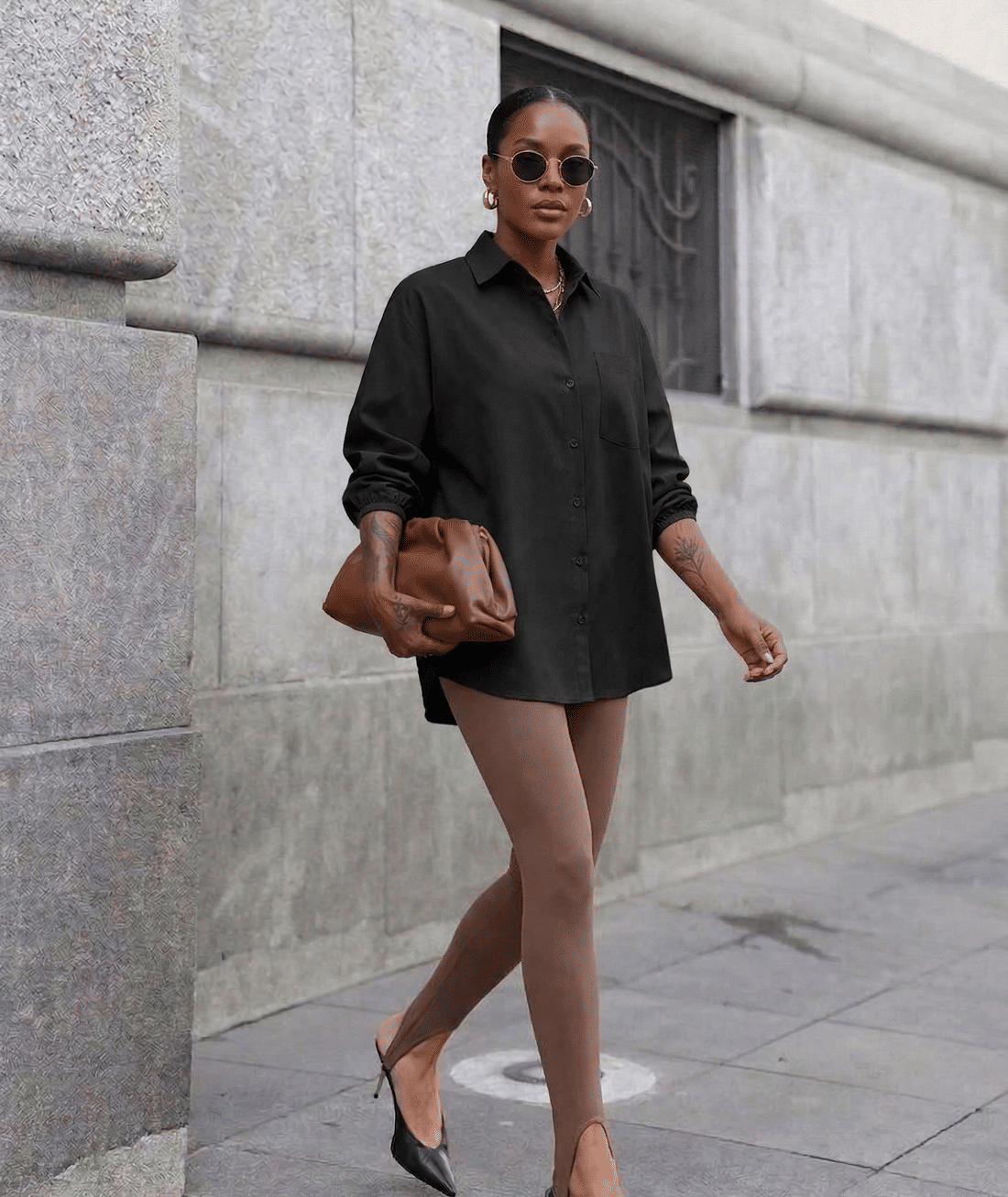 CAMISA OVERSIZED TAMANHO ÚNICO - PRETA