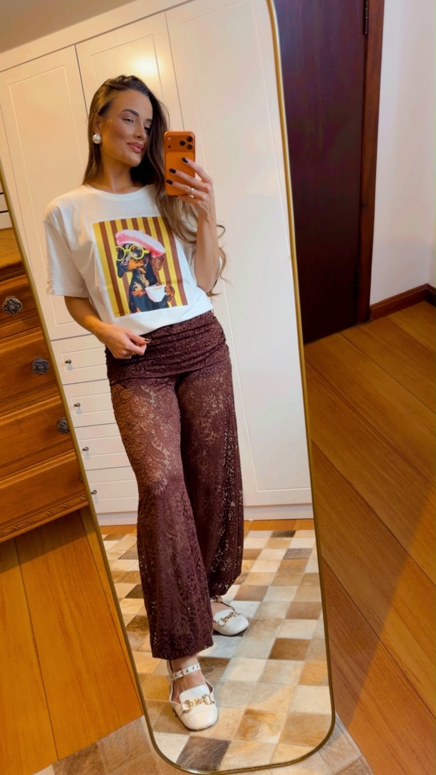 CALÇA ALADIM RENDA MALIBÚ - CHOCOLATE CALÇA ALADIM RENDA MALIBÚ - CHOCOLATE