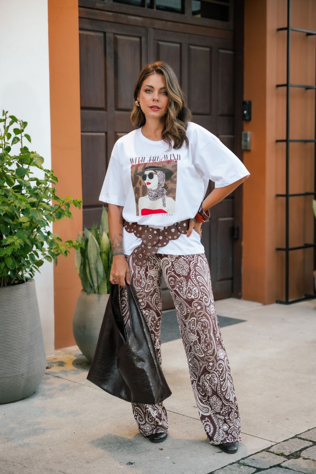 T-SHIRT OVERSIZED WITH THE WIND - BRANCO