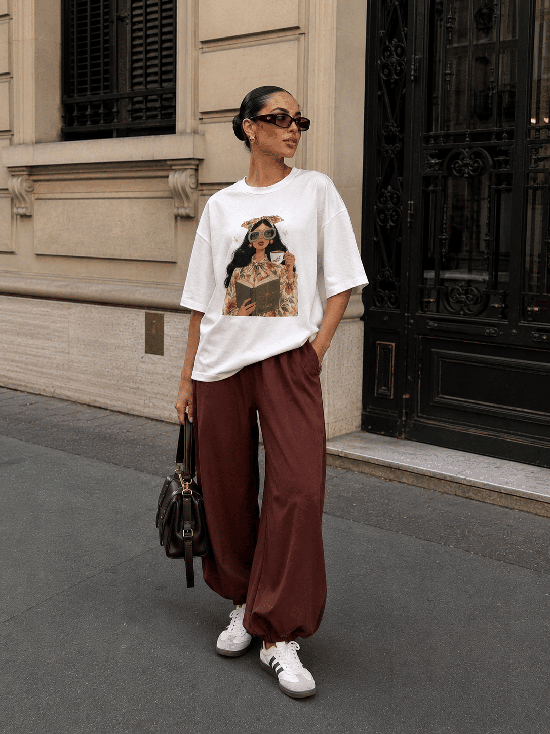 CALÇA ALADIM MELANGE - MARROM CALÇA ALADIM MELANGE - MARROM