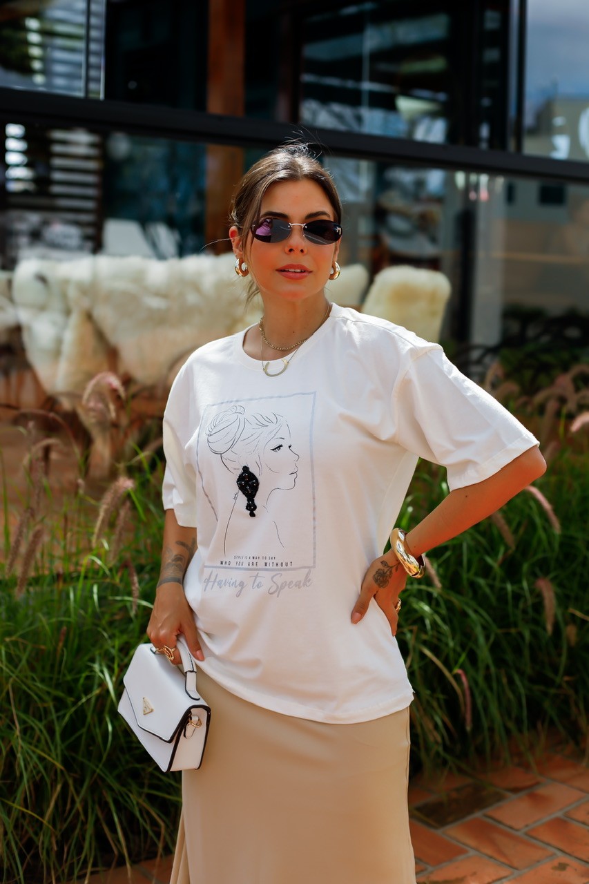 T-SHIRT OVERSIZED HAVING TO SPEAK - OFF WHITE