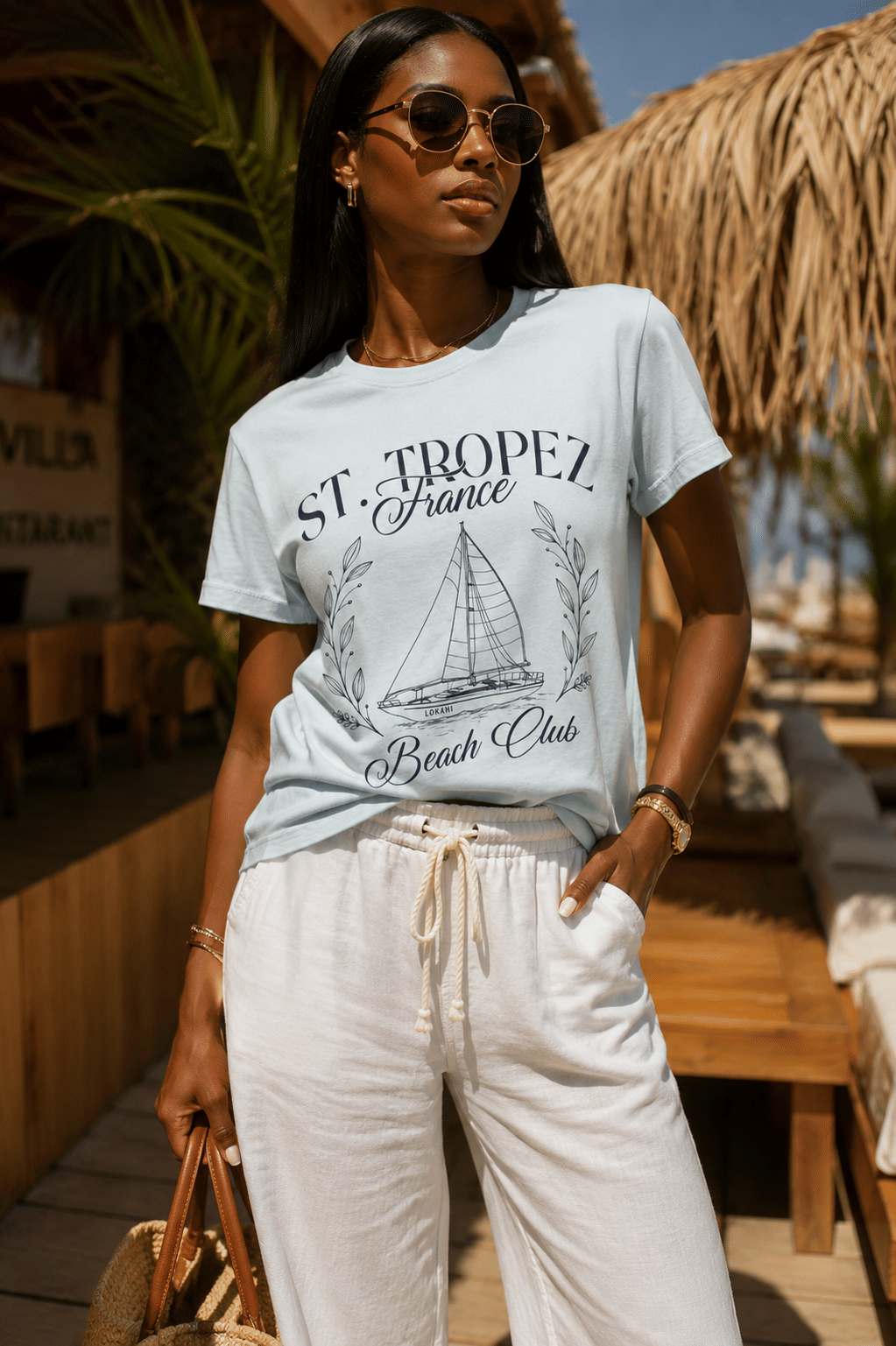 T-SHIRT SAINT TROPEZ - AZUL RIVIERA T-SHIRT SAINT TROPEZ - AZUL RIVIERA