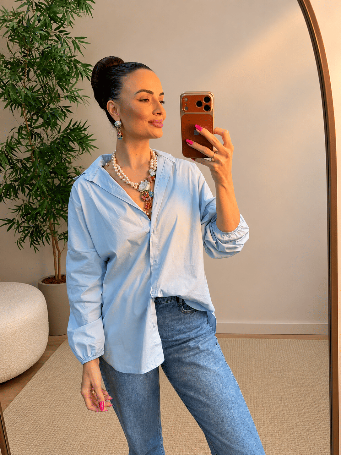 CAMISA OVERSIZED - AZUL CÉU