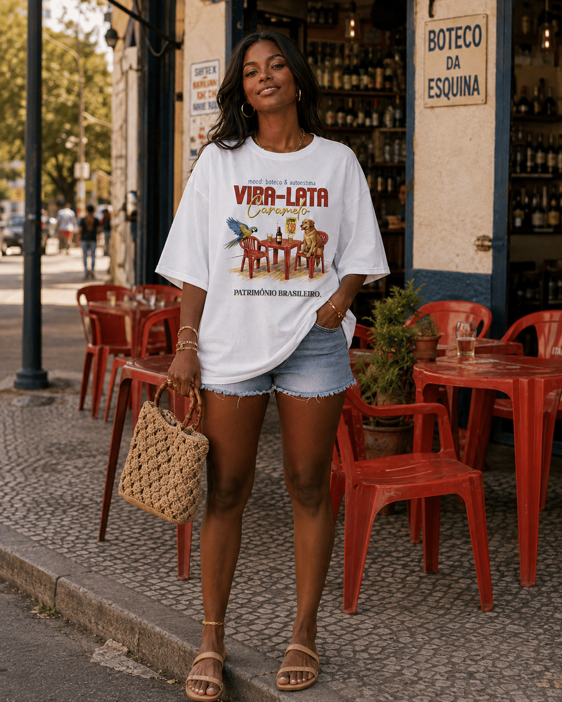 T-SHIRT OVERSIZED MOOD BOTECO - OFF-WHITE T-SHIRT OVERSIZED MOOD BOTECO - OFF-WHITE