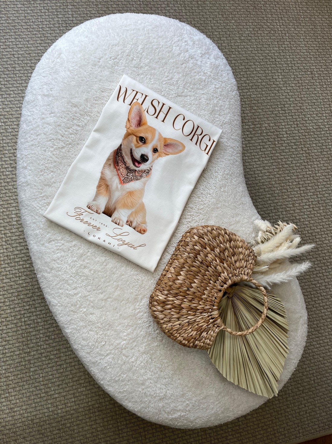 T-SHIRT WELSH CORGI - OFF WHITE T-SHIRT WELSH CORGI - OFF WHITE