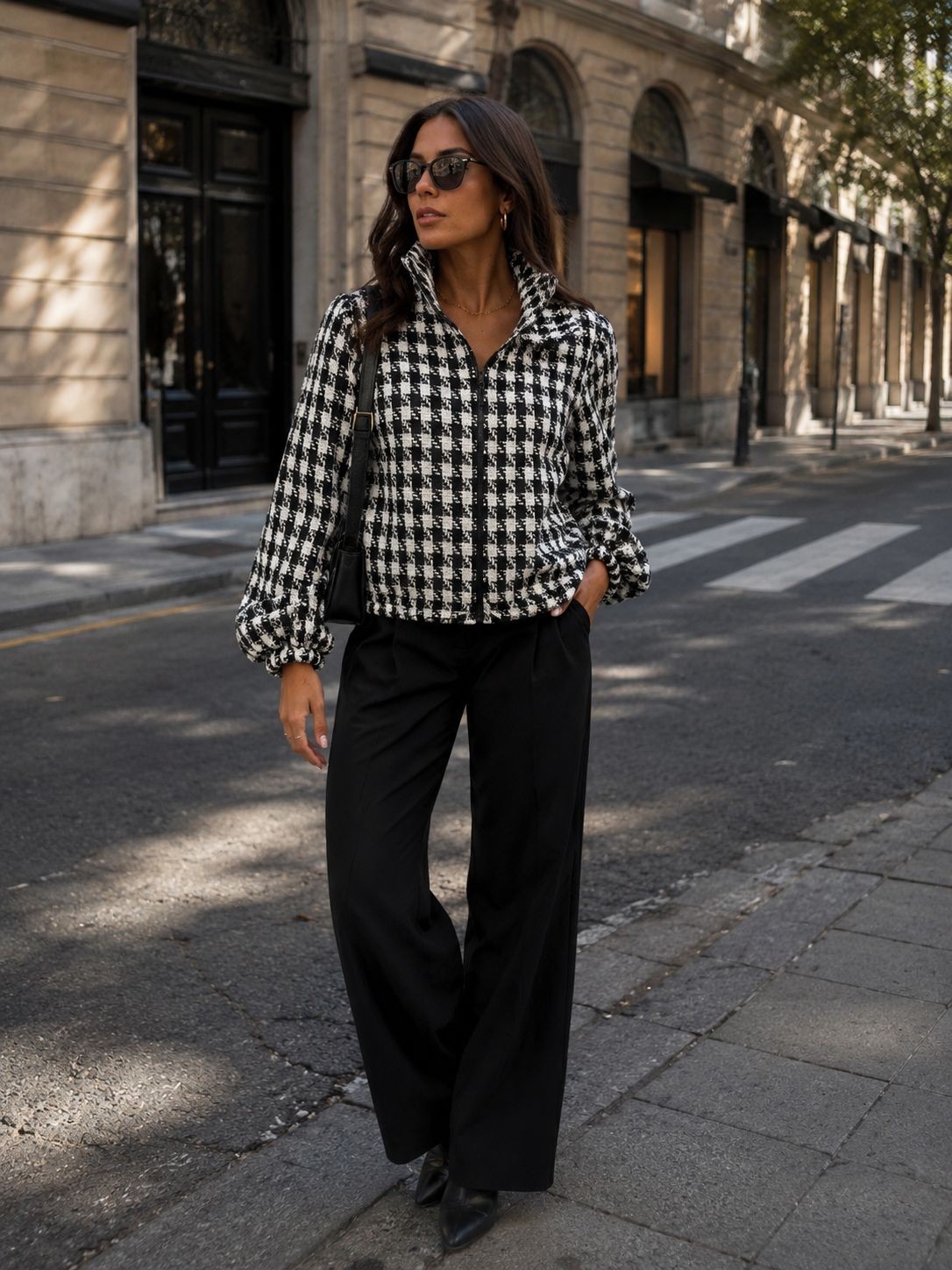 JAQUETA COM ZÍPER - TWEED JAQUETA COM ZÍPER - TWEED