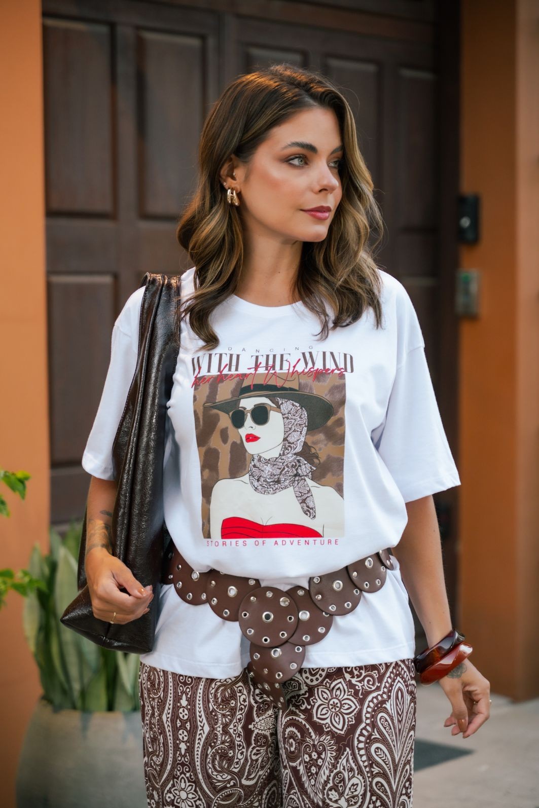 T-SHIRT OVERSIZED WITH THE WIND - BRANCO