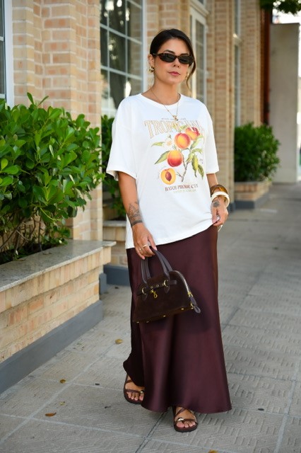 T-SHIRT  OVERSIZED PEACH - OFF WHITE