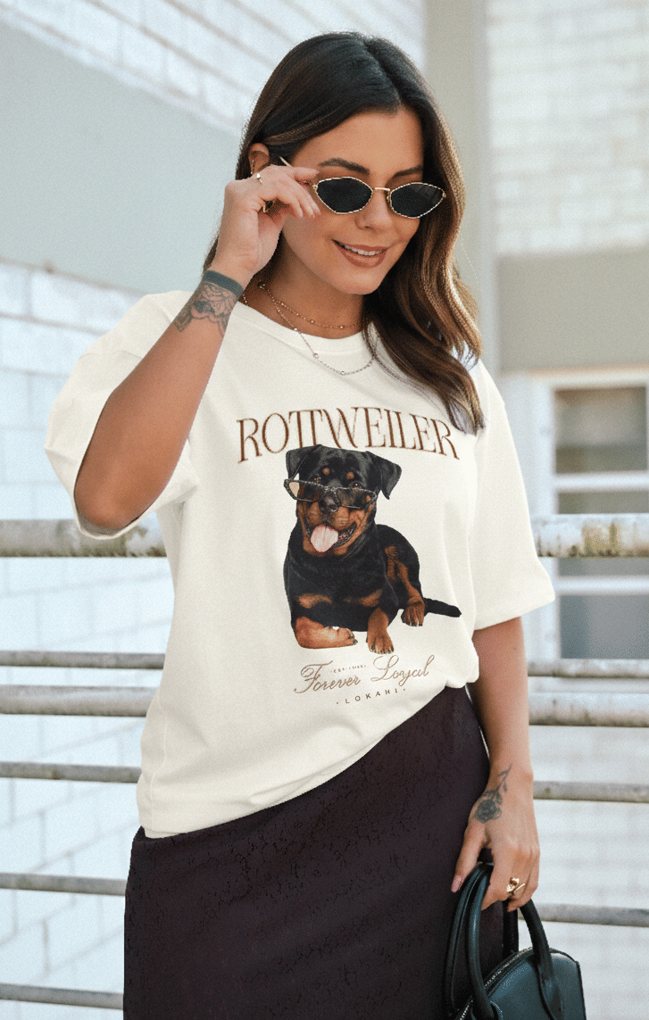 T-SHIRT ROTWEILER - OFF WHITE T-SHIRT ROTWEILER - OFF WHITE