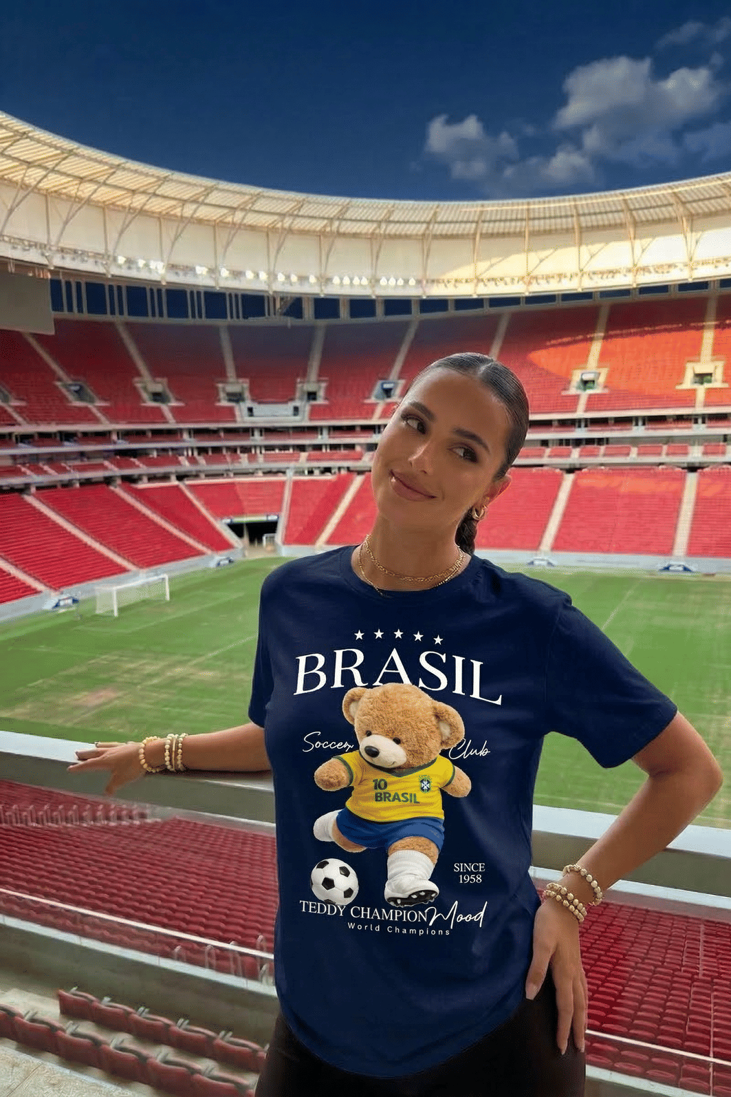 T-SHIRT OVERSIZED ESTONADA TEDDY - AZUL