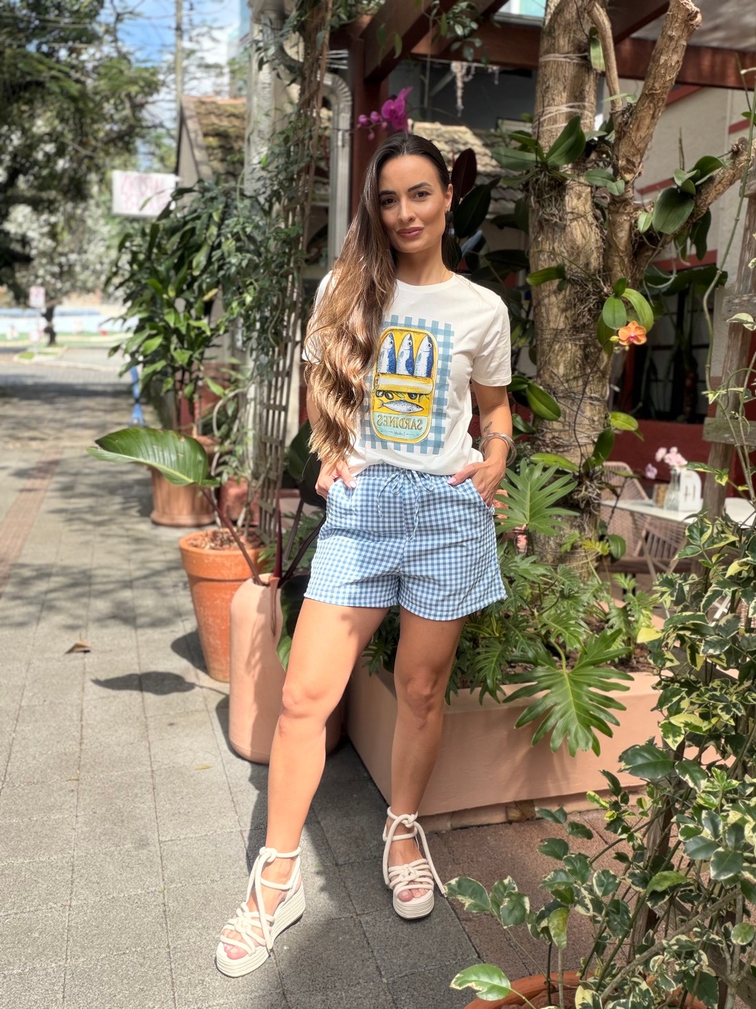SHORTS VICHY - AZUL SHORTS VICHY - AZUL