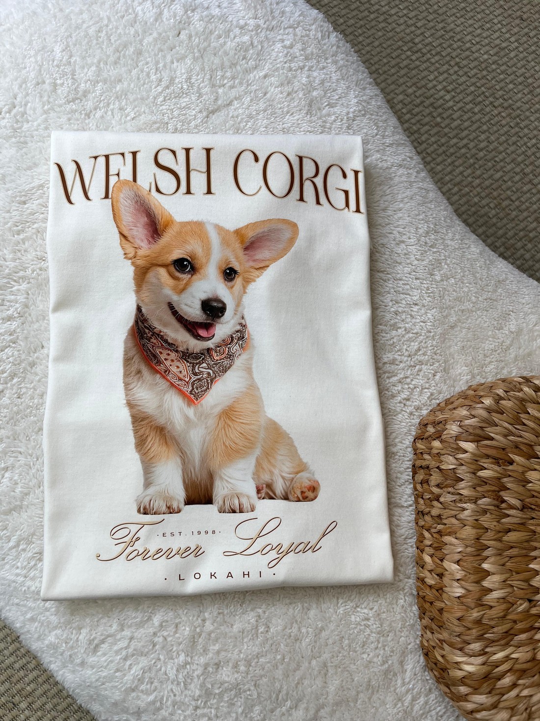 T-SHIRT WELSH CORGI - OFF WHITE T-SHIRT WELSH CORGI - OFF WHITE