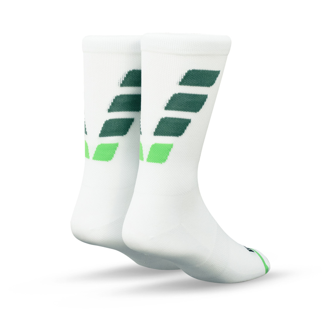 Meia Performance Norden Branco e Verde Meia Performance Norden Branco e Verde