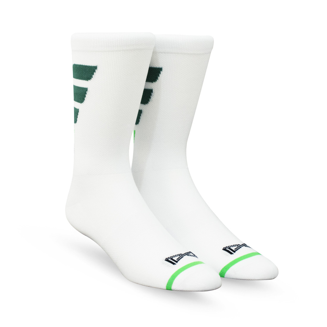 Meia Performance Norden Branco e Verde Meia Performance Norden Branco e Verde