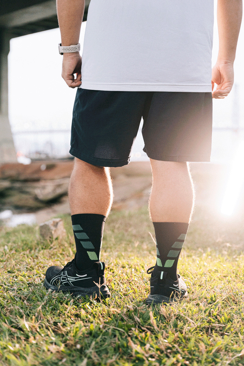 Meia Performance Norden Preto e Verde Meia Performance Norden Preto e Verde