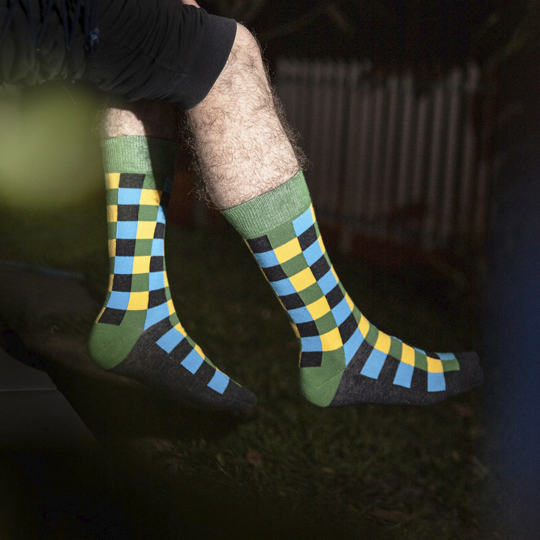 Meia Casual Norden Quadri Verde