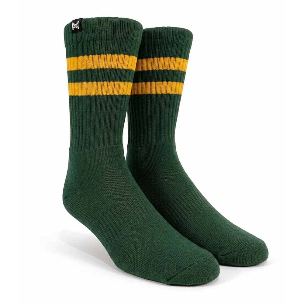 Meia Esportiva Norden Old Style Verde e Amarelo