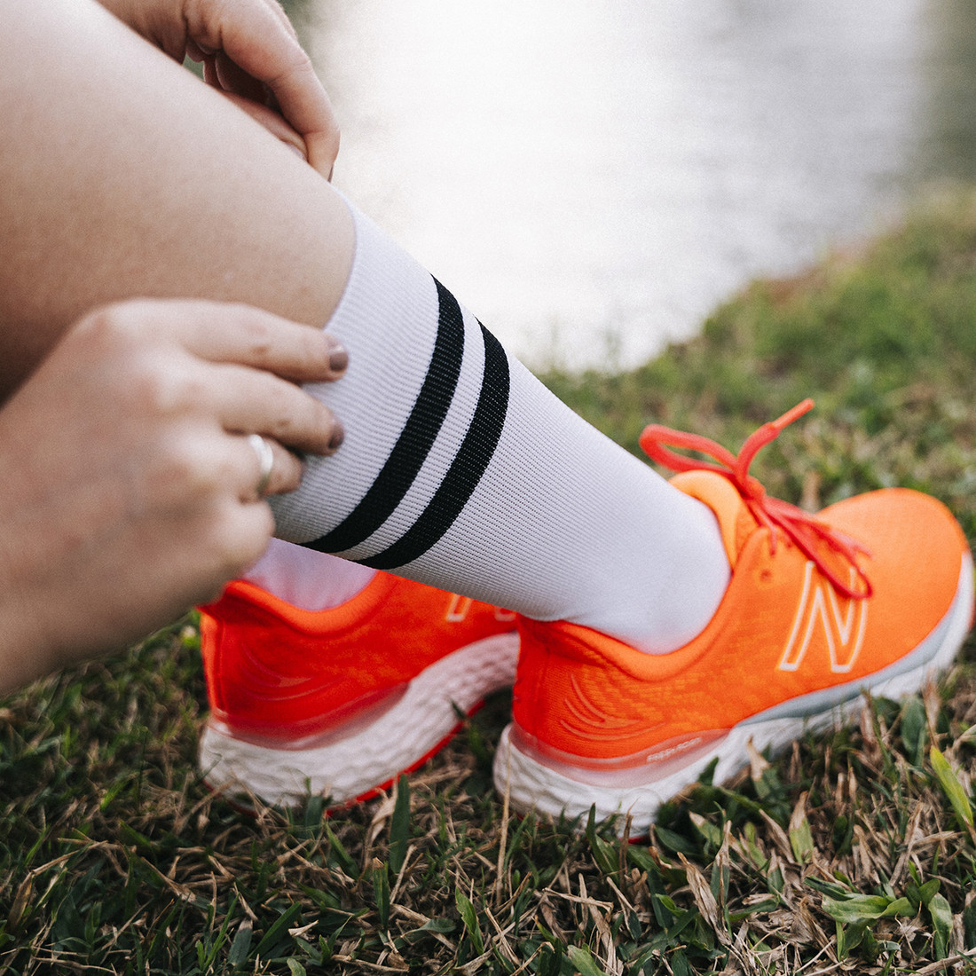 Meia Performance Norden Old Style Branco e Preto Meia Performance Norden Old Style Branco e Preto