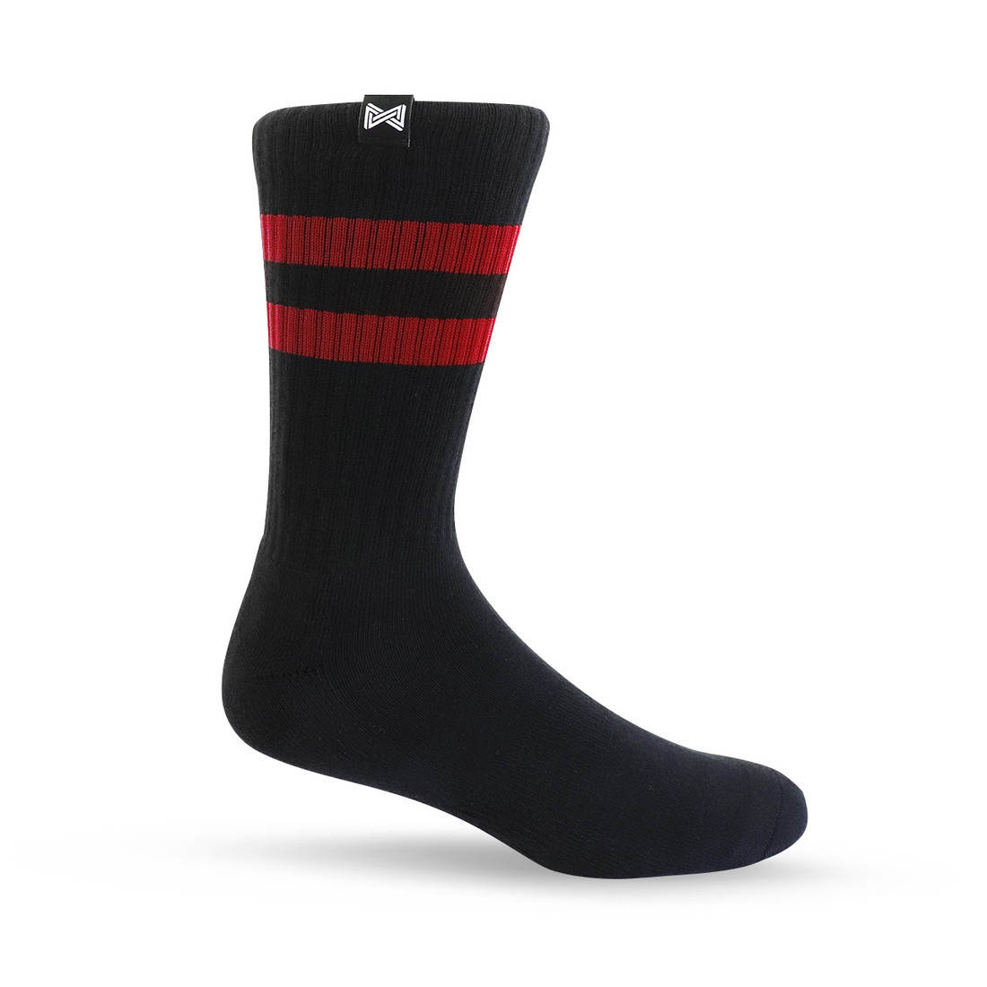 Meia Esportiva Norden Old Style Preto e Vermelho