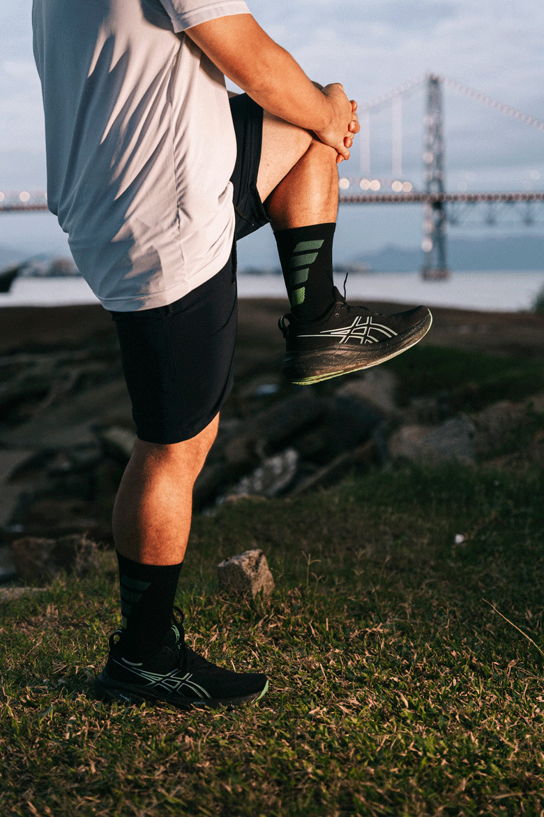 Meia Performance Norden Preto e Verde Meia Performance Norden Preto e Verde