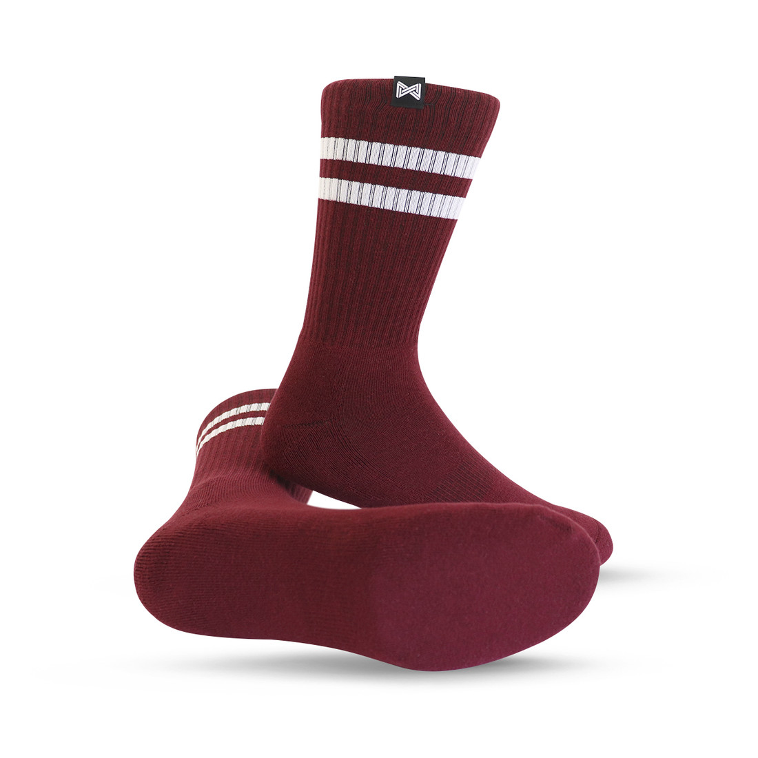 Meia Esportiva Norden Old Style Bordô e Branco